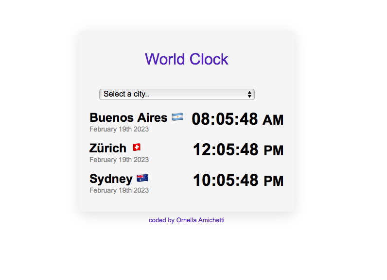 world-clock application